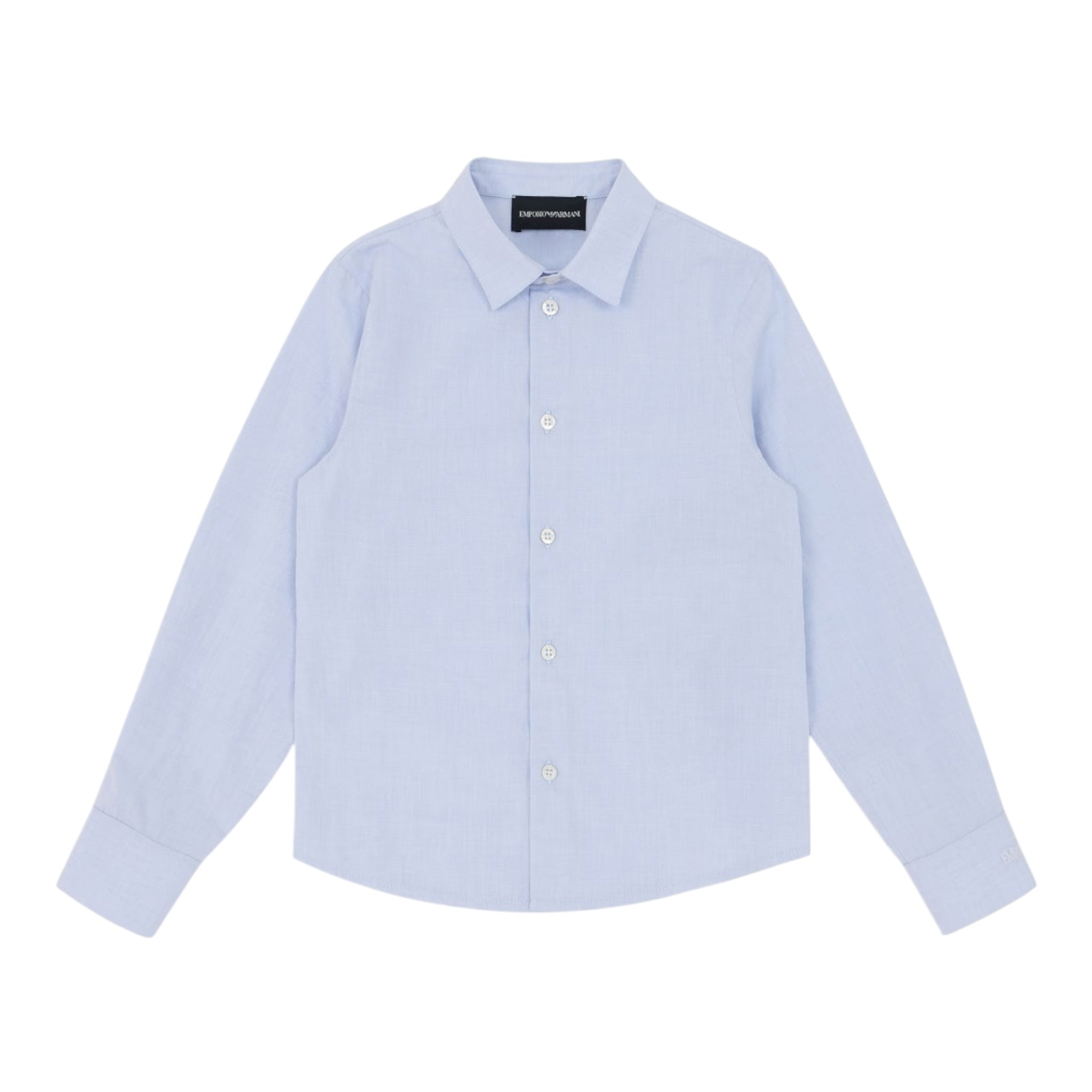Emporio Armani Camicia Tinta Unita Manica Lunga per Bambino EB000062 AZZURRO EMPORIO ARMANI 