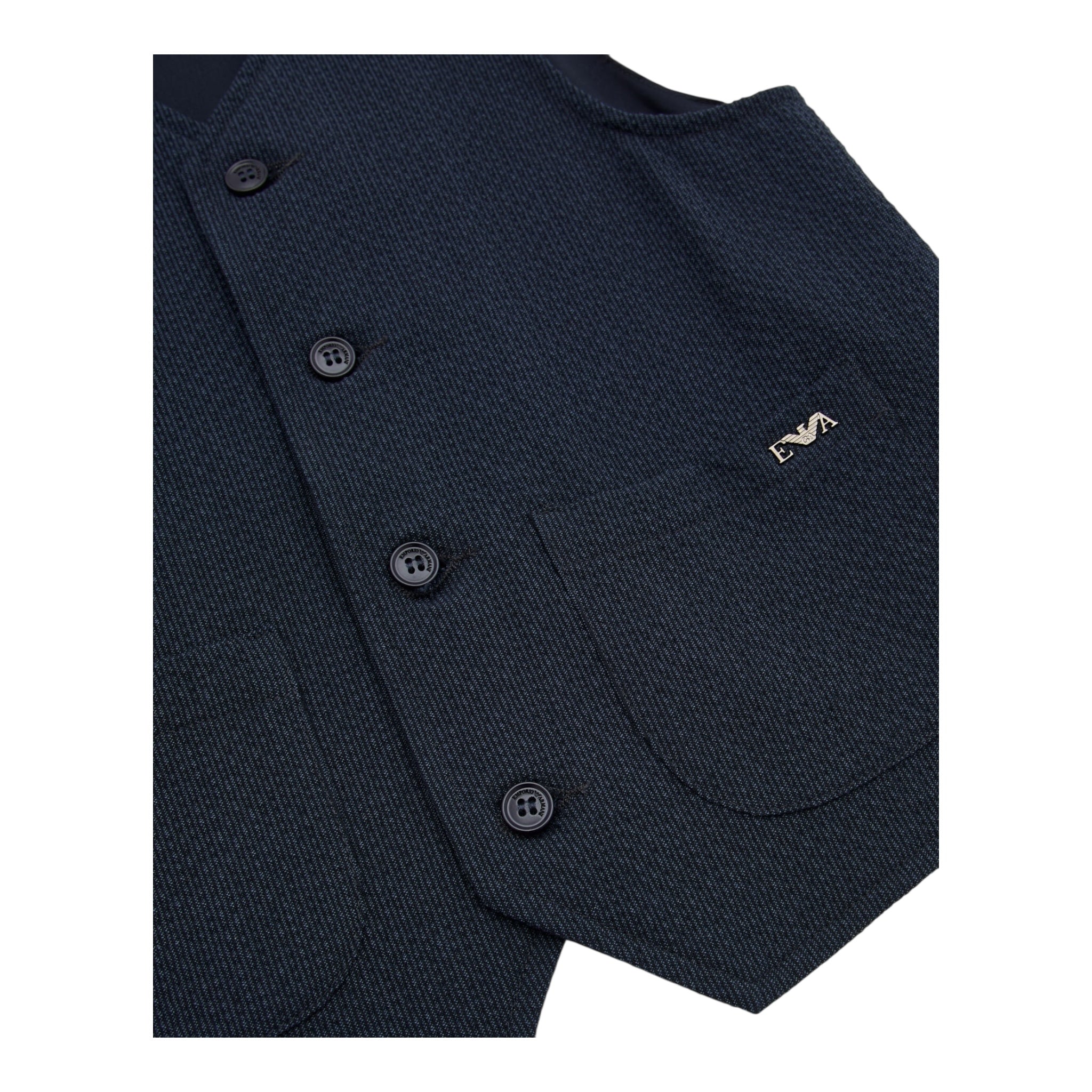Emporio Armani Gilet Tinta Unita per Bambino EB000124 BLU EMPORIO ARMANI 