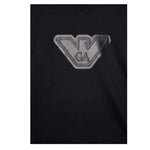 Emporio Armani T-Shirt Girocollo Tinta Unita con Logo per Bambino EB000170 NERO EMPORIO ARMANI 