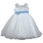 Enylo' Abito Cerimonia Tinta Unita Giromanica per Bambina 8269 BIANCO ENYLO' 
