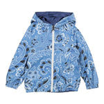 Etro Giubbino Tinta Unita Stampa Fantasia con Cappuccio per Bambino GU2P47 AZZURRO ETRO 