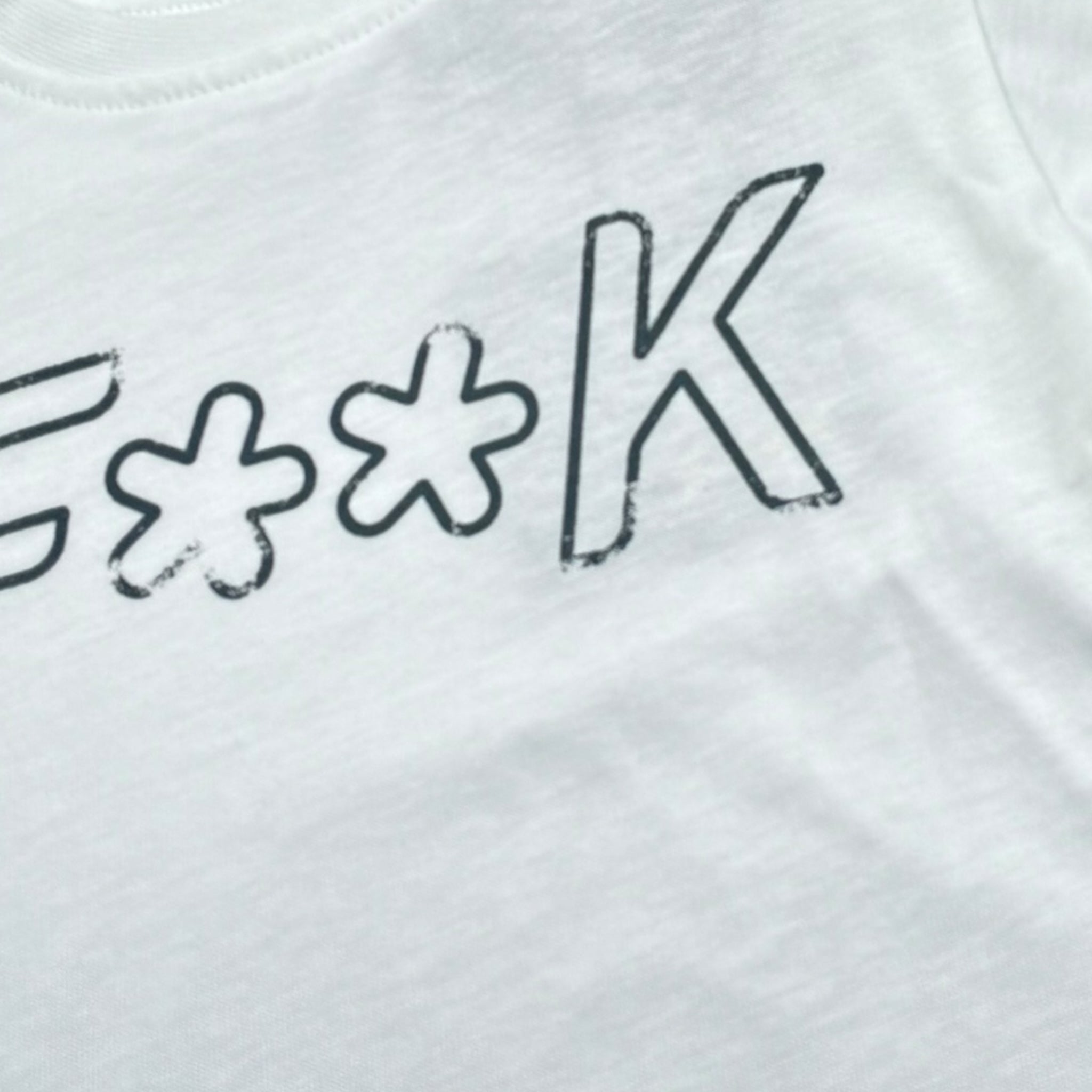 F**K T-Shirt Girocollo Tinta Unita con Stampa per Neonato FJ224210RS BIANCO F**K 