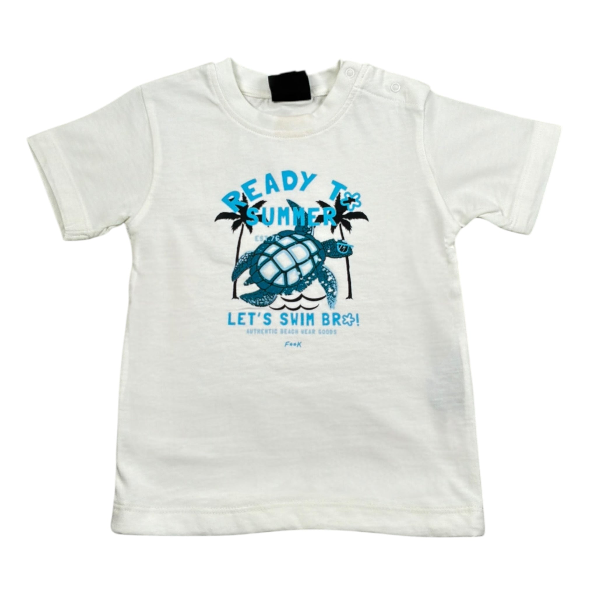 F**K T-Shirt Girocollo Tinta Unita con Stampa per Neonato FJ2460053WH BIANCO F**K 