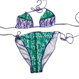 F**K Costume 2 Pezzi Slip-Triangolo Tinta Unita con Stampa per Bambina FJ25G1H01TAX65 BIANCO F**K 