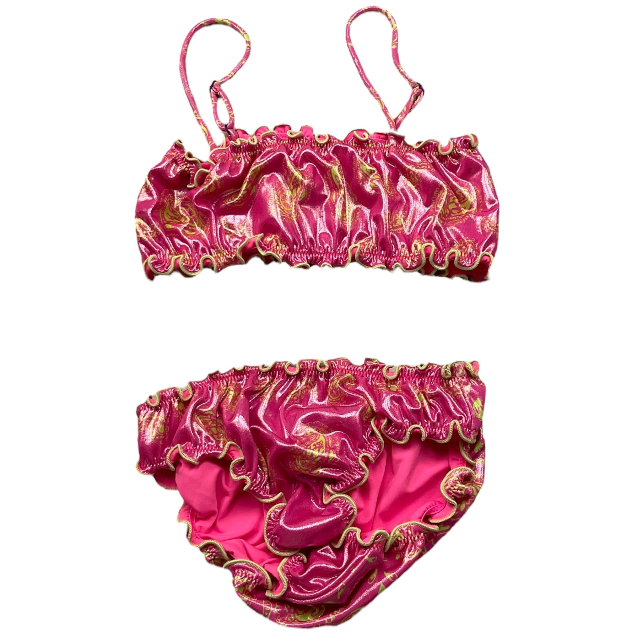 F**K Costume 2 Pezzi Tinta Unita Fascia-Slip per Bambina FK2193299 FUXIA F**K 