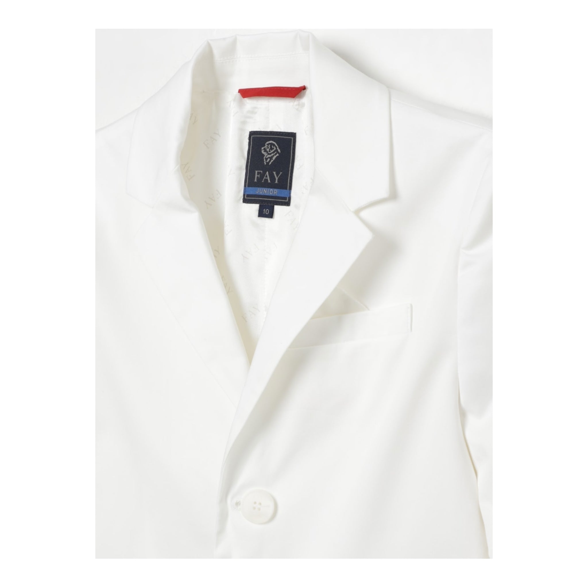 Fay Giacca Tinta Unita per Bambino FW2P84 BIANCO FAY 