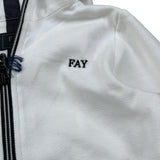 Fay Felpa Tinta Unita con Zip E Cappuccio per Bambino FW4P10X BIANCO FAY 