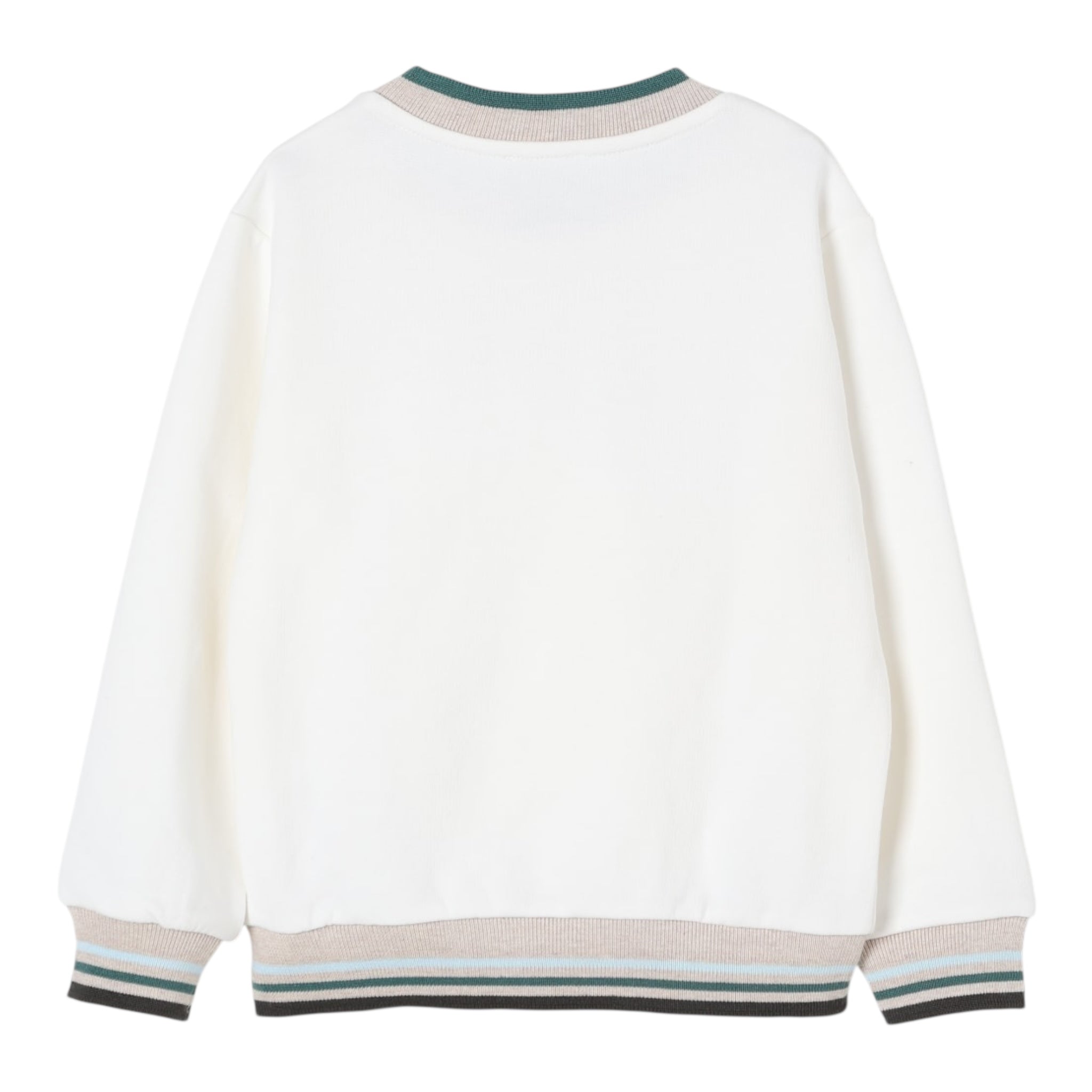Fay Felpa Tinta Unita con Profili In Contrasto per Bambino FW4P30 BIANCO FAY 
