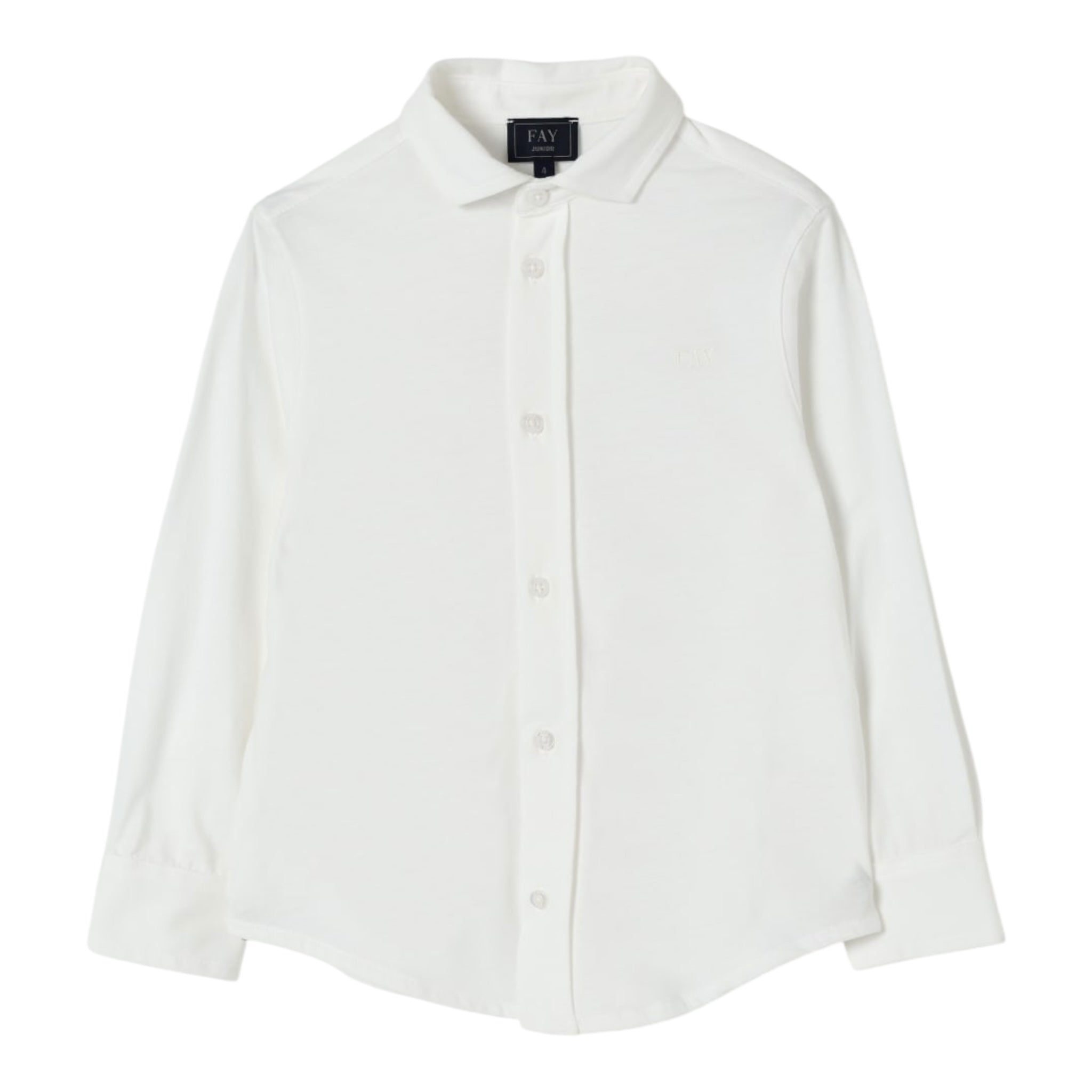 Fay Camicia Tinta Unita Manica Lunga per Bambino FW5P00 BIANCO FAY 