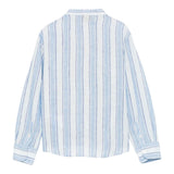 Fay Camicia Bicolore con Fantasia A Righe per Bambino FW5P30 AZZURRO FAY 