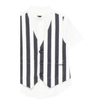 Fay Camicia Tinta Unita con Panciotto Incorporato Fantasia A Righe per Neonato FW5P41 BIANCO FAY 