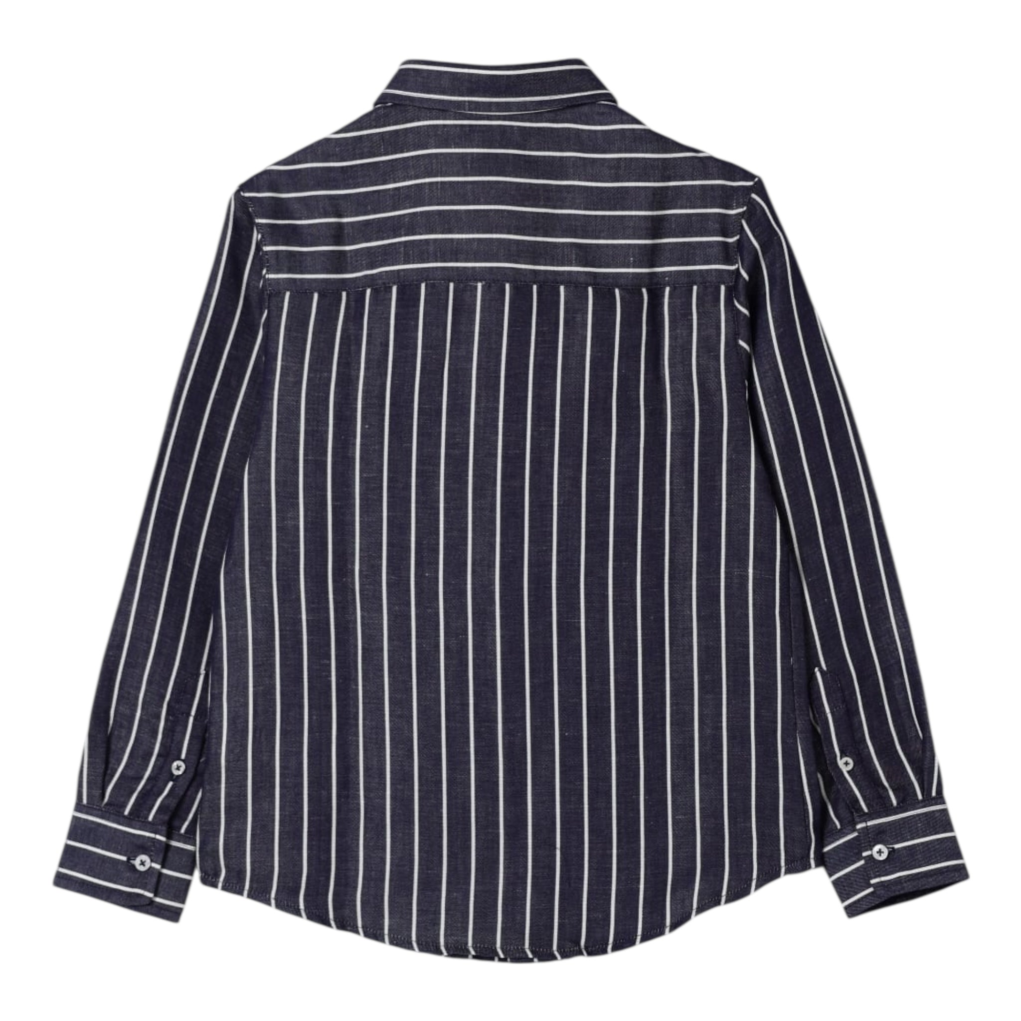 Fay Camicia Tinta Unita Manica Lunga con Fantasia A Righe per Bambino FW5P60 BLU FAY 