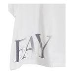 Fay T-Shirt Girocollo con Stampa Tinta Unita per Bambina FW8P01 BIANCO FAY 
