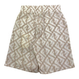 Fendi Bermuda Tinta Unita con Fantasia per Bambino JMF423 BIANCO FENDI 