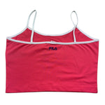 Fila Top Bretelline Tinta Unita con Logo per Bambina FAT0642 ROSA FILA 