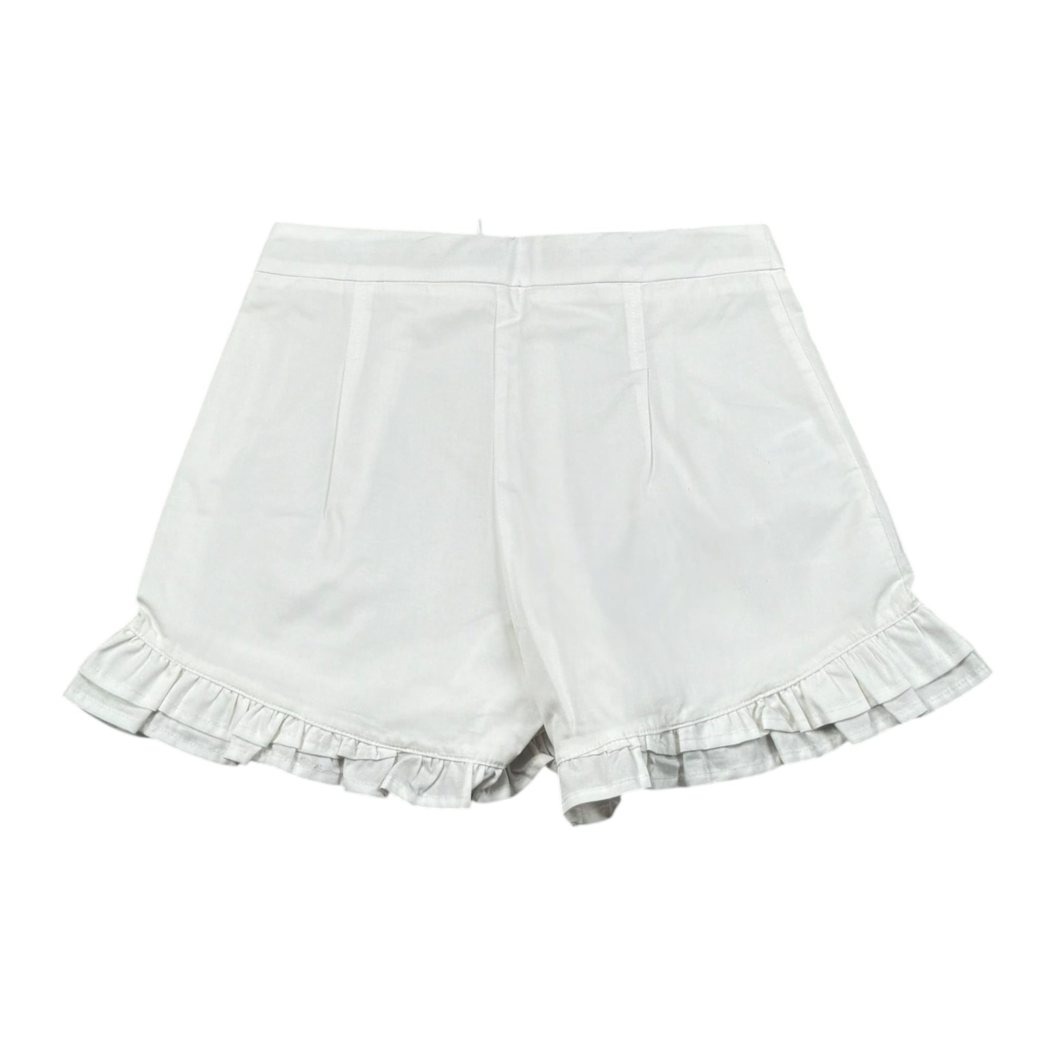 Fun & Fun Short Tinta Unita con Balze per Bambina FCJSO16587 BIANCO FUN & FUN 