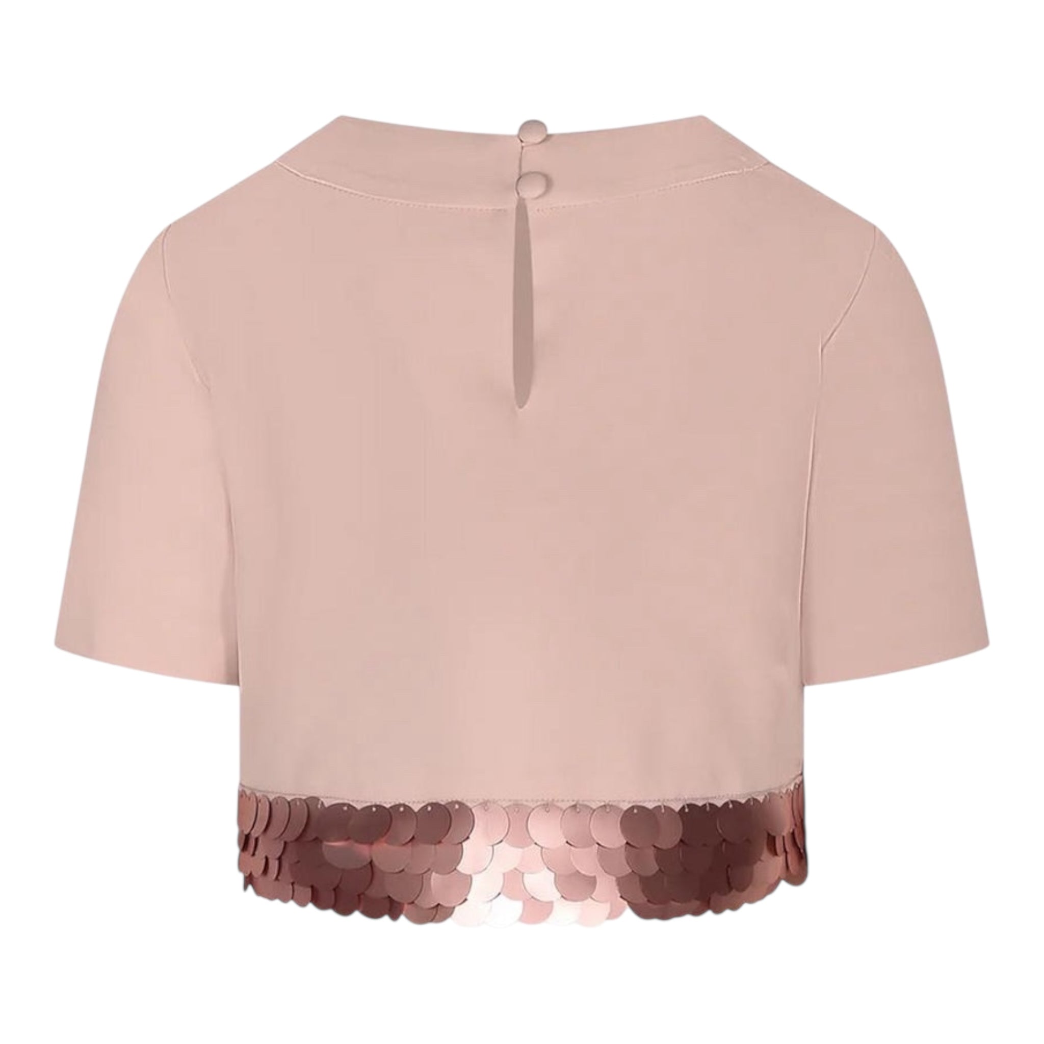 Fun & Fun Camicia Mezza Manica Tinta Unita Paillettes per Bambina FCJTRP01065 ROSA FUN & FUN 