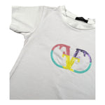 Fun & Fun T-Shirt Girocollo Tinta Unita con Paillettes per Bambina FNBTS16755 BIANCO FUN & FUN 