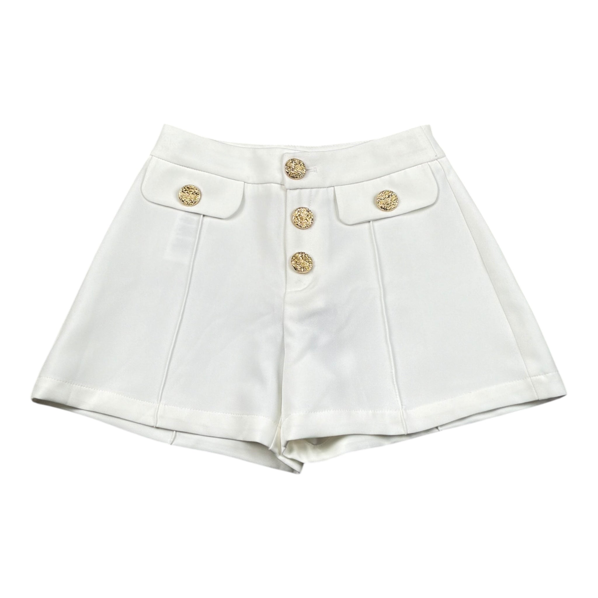 Fun & Fun Short Tinta Unita con Girovita Regolabile per Bambina FNCJSO16381 PANNA FUN & FUN 