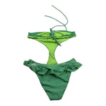 Fun & Fun Costume Intero Tinta Unita per Bambina FNJBW17444 VERDE FUN & FUN 