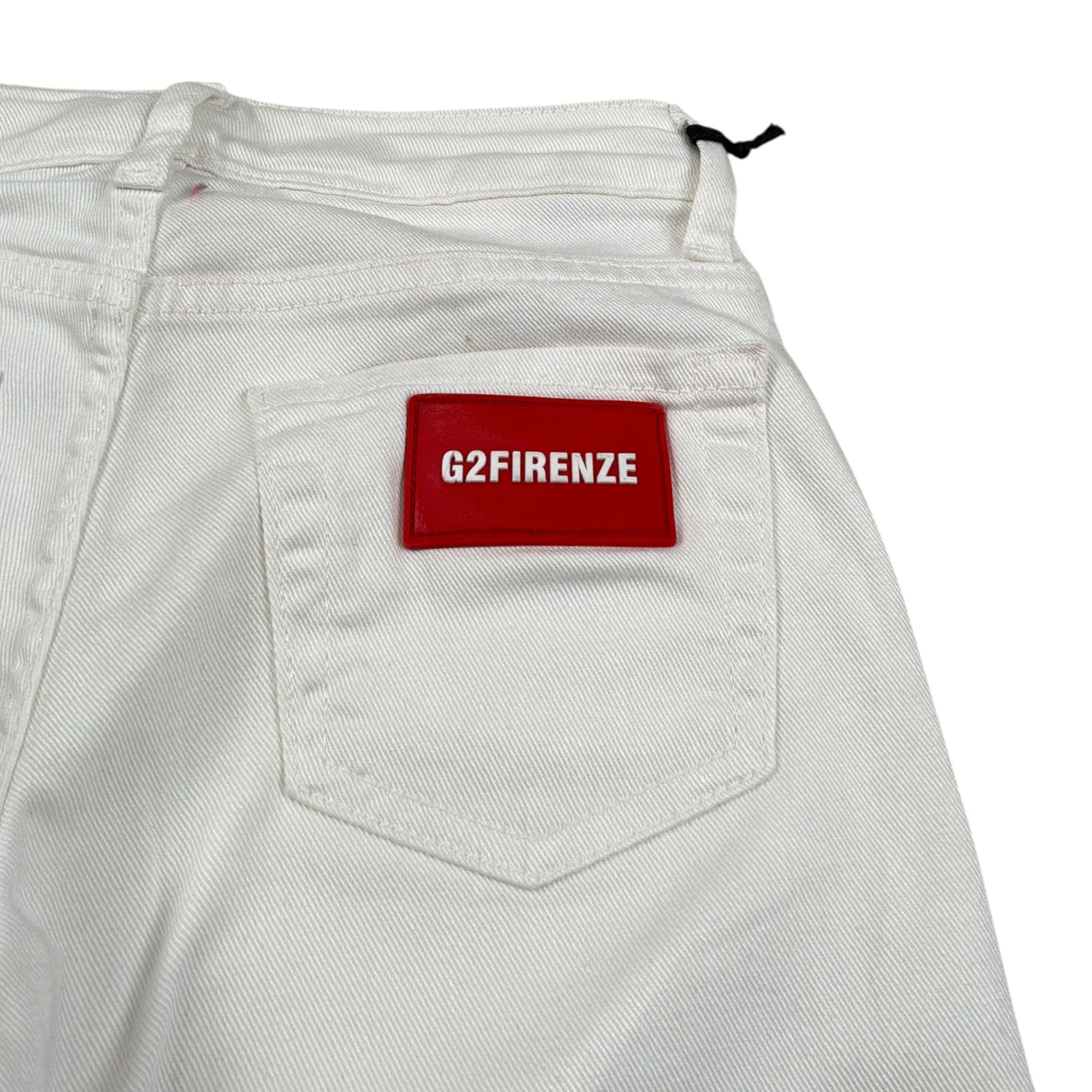 G2Firenze Jeans tinta unita con Bottoni Bianco per Bambino 00597 BIANCO G2FIRENZE 