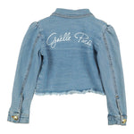 Gaelle Giubbino In Denim Tinta Unita con Bottoni In Contrasto per Bambina 27450D00019 AZZURRO GAELLE 