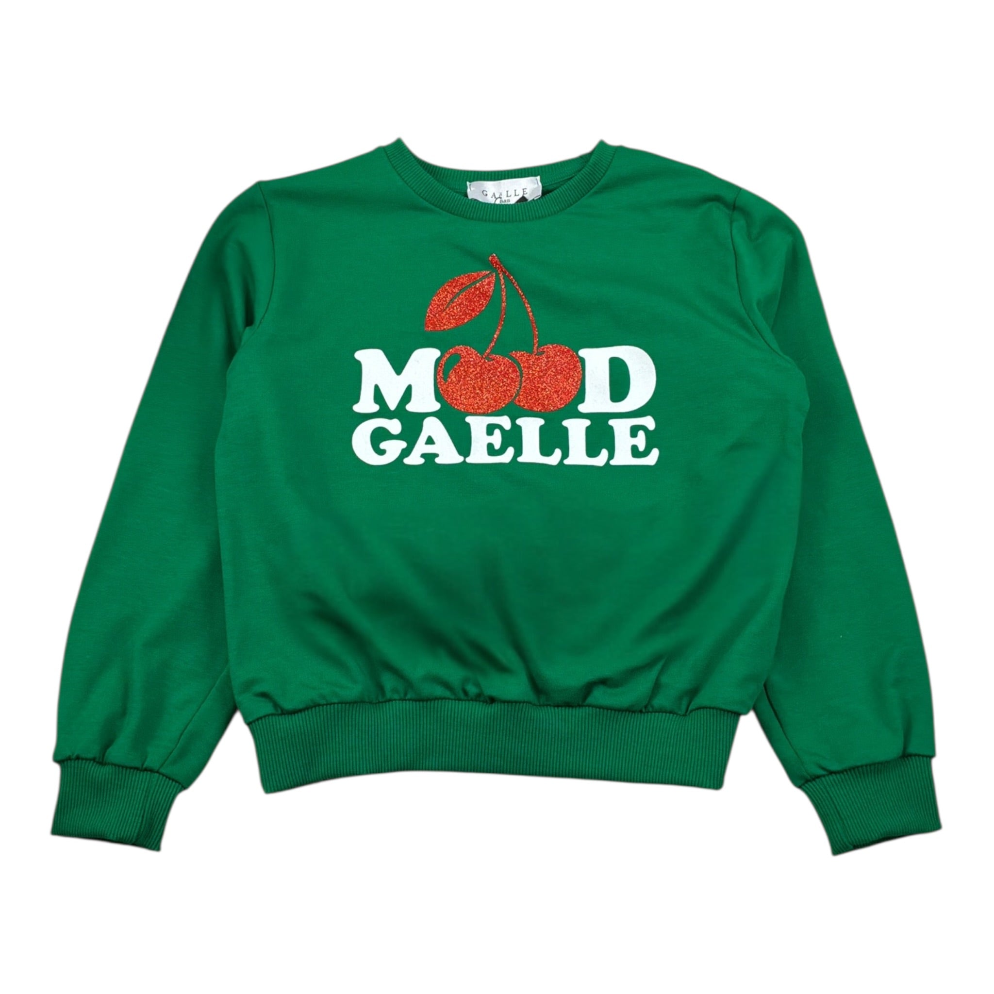 Gaelle Felpa tinta unita con Stampa Verde per Bambina 2745F00488 VERDE GAELLE 