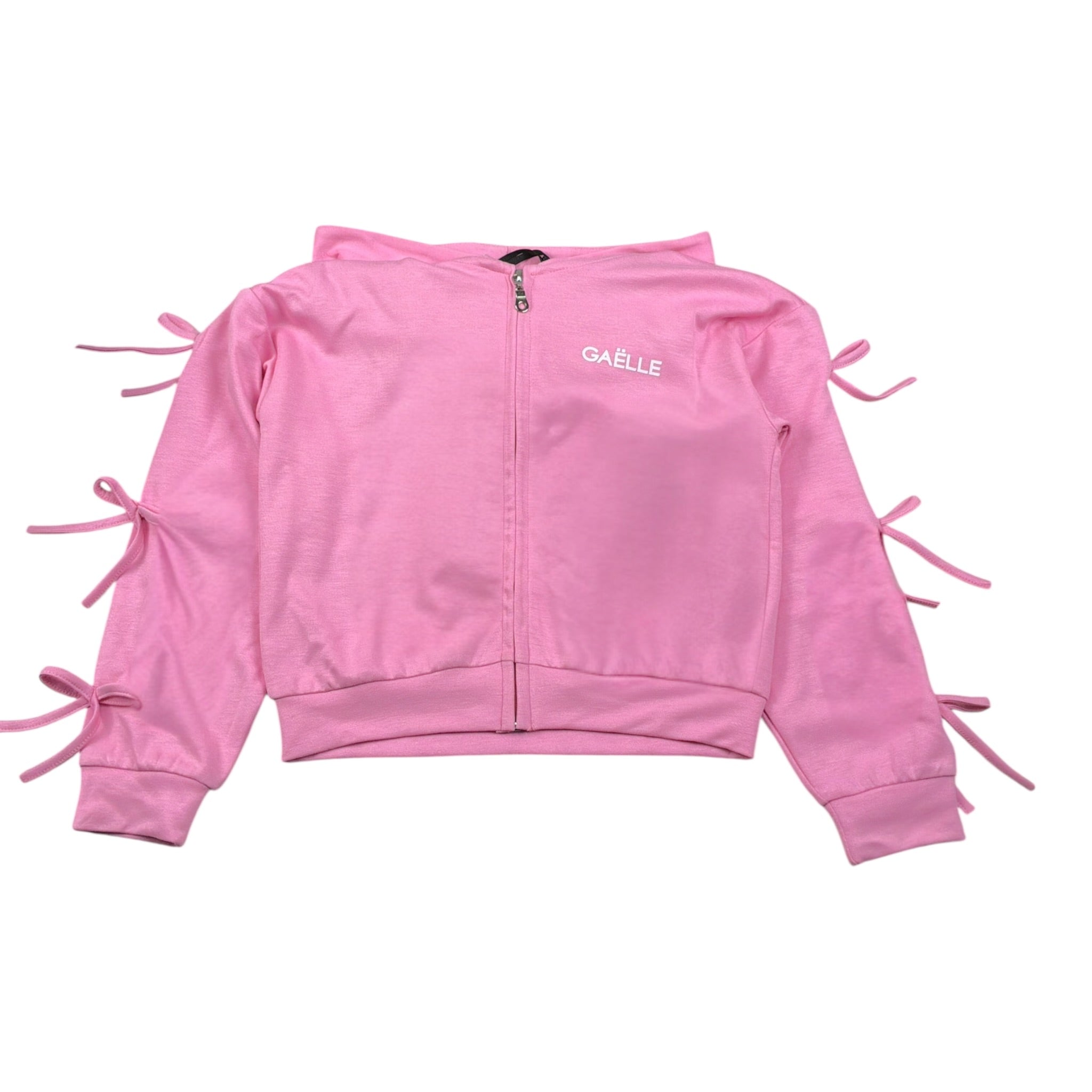 Gaelle Felpa tinta unita con Zip E Cappuccio Rosa per Bambina 2745F00499 ROSA GAELLE 