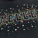 Gaelle T-Shirt Girocollo Tinta Unita con Logo Brillantinato per Bambina 2746M00329X NERO GAELLE 