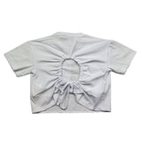 Gaelle T-Shirt Girocollo Tinta Unita con Logo per Bambina 2746MY00380 BIANCO GAELLE 