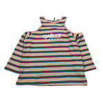 Gaelle T-Shirt Fantsia A Righe con Apertura Sulle Spalle Multicolor per Bambina 2746T00049 MULTICOLOR GAELLE 