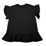 Gaelle Abito Mezza Manica Tinta Unita con Logo per Bambina 2746V00054 NERO GAELLE 