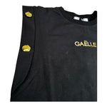 Gaelle Abito Giromanica Tinta Unita con Logo per Bambina 2746V00109 NERO GAELLE 