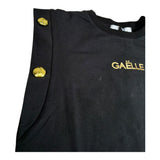 Gaelle Abito Giromanica Tinta Unita con Logo per Bambina 2746V00109 NERO GAELLE 