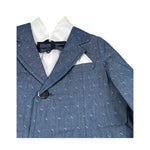 Gastone Completo 4 Pezzi Giacca-Camicia-Pantalone-Papillon per Neonato G5111A BLU GASTONE 