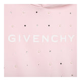 Givenchy Felpa Tinta Unita con Cappuccio per Bambina H15351 ROSA GIVENCHY 