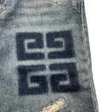 Givenchy Bermuda Tinta Unita In Denim con Logo per Bambino H30131 AZZURRO GIVENCHY 