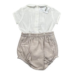 Granlei Completo 2 Pezzi Camicia-Coulotte per Neonato 125130 BIANCO/BEIGE GRANLEI 