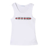 Gucci Canotta Girocollo Tinta Unita con Logo per Bambino 808717 BIANCO GUCCI 