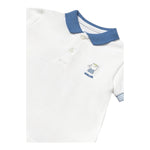 Guess Polo Tinta Unita Mezza Manica con Colletto In Contrasto per Neonato 1108 BIANCO GUESS 
