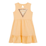 Guess Abito Giromanica Tinta Unita con Logo E Culotte per Neonata A5GK06K6YW4 ARANCIONE GUESS 