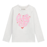 Guess Shirt Girocollo Tinta Unita con Logo per Neonata A5RI01K6YW4X BIANCO GUESS 