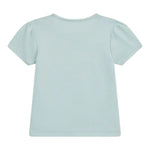 Guess T-Shirt Girocollo Tinta Unita con Logo per Neonata A5RI03K6YW4 VERDE ACQUA GUESS 