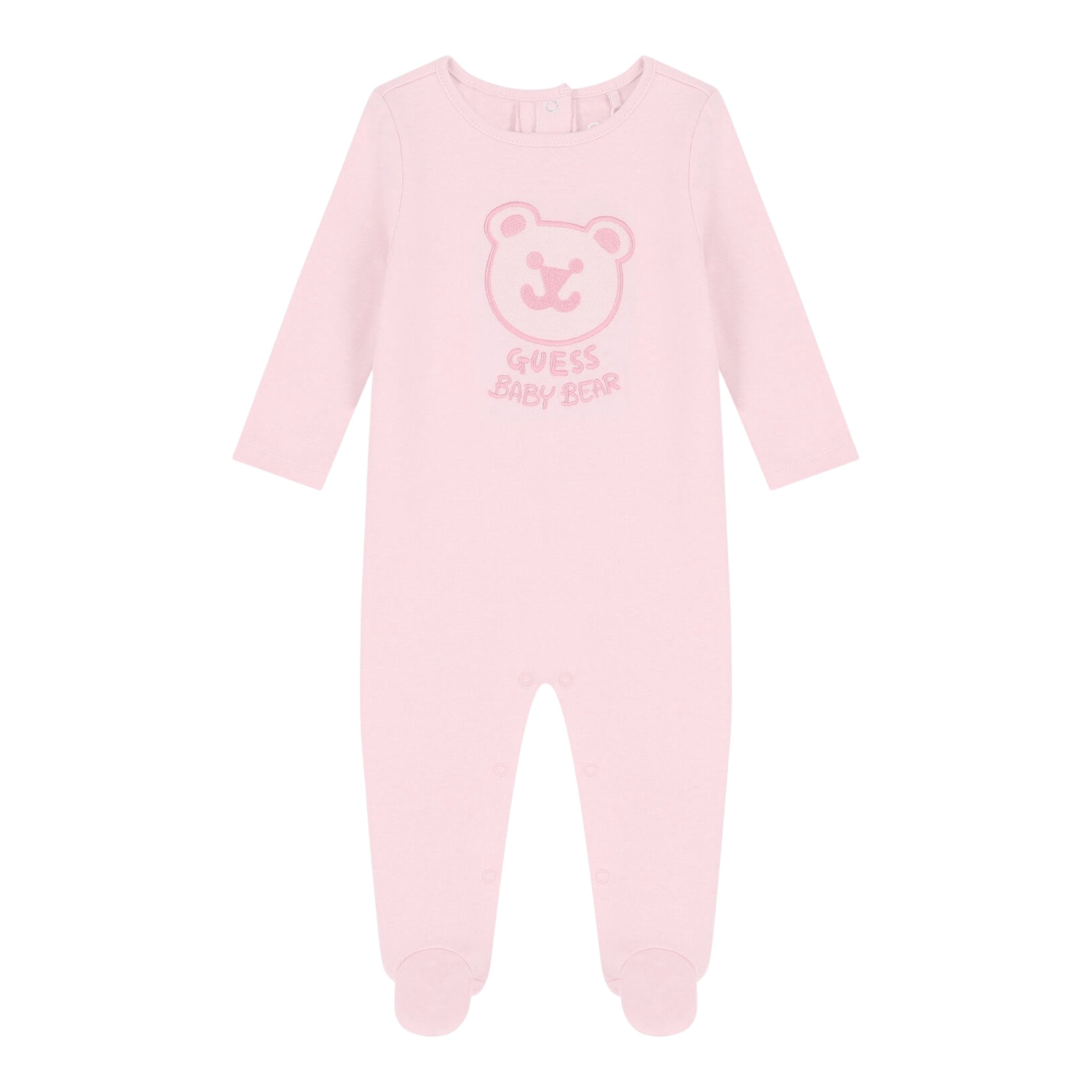 Guess Tutina Tinta Unita con Stampa per Neonata H2YW00KA6W3 ROSA GUESS 
