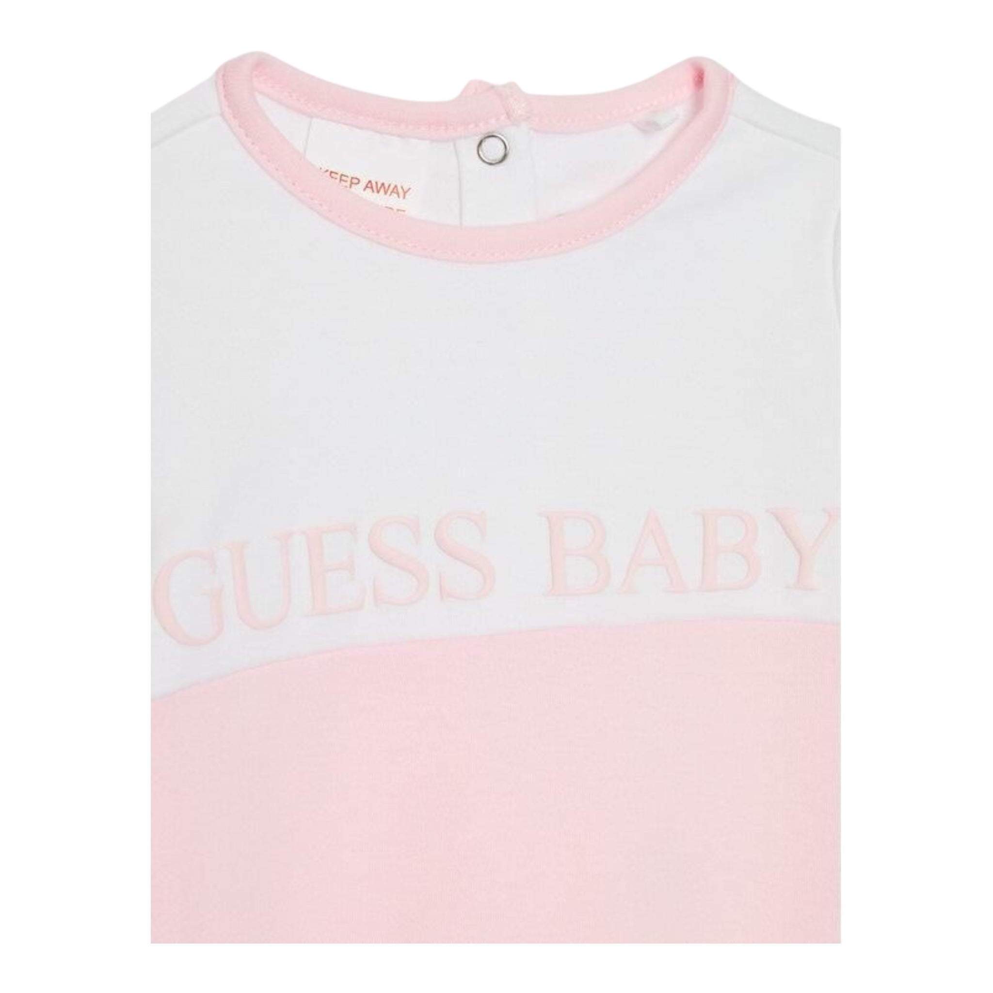 Guess Tutina Tinta Unita con Stampa per Neonata H2YW05KA6W3 ROSA GUESS 