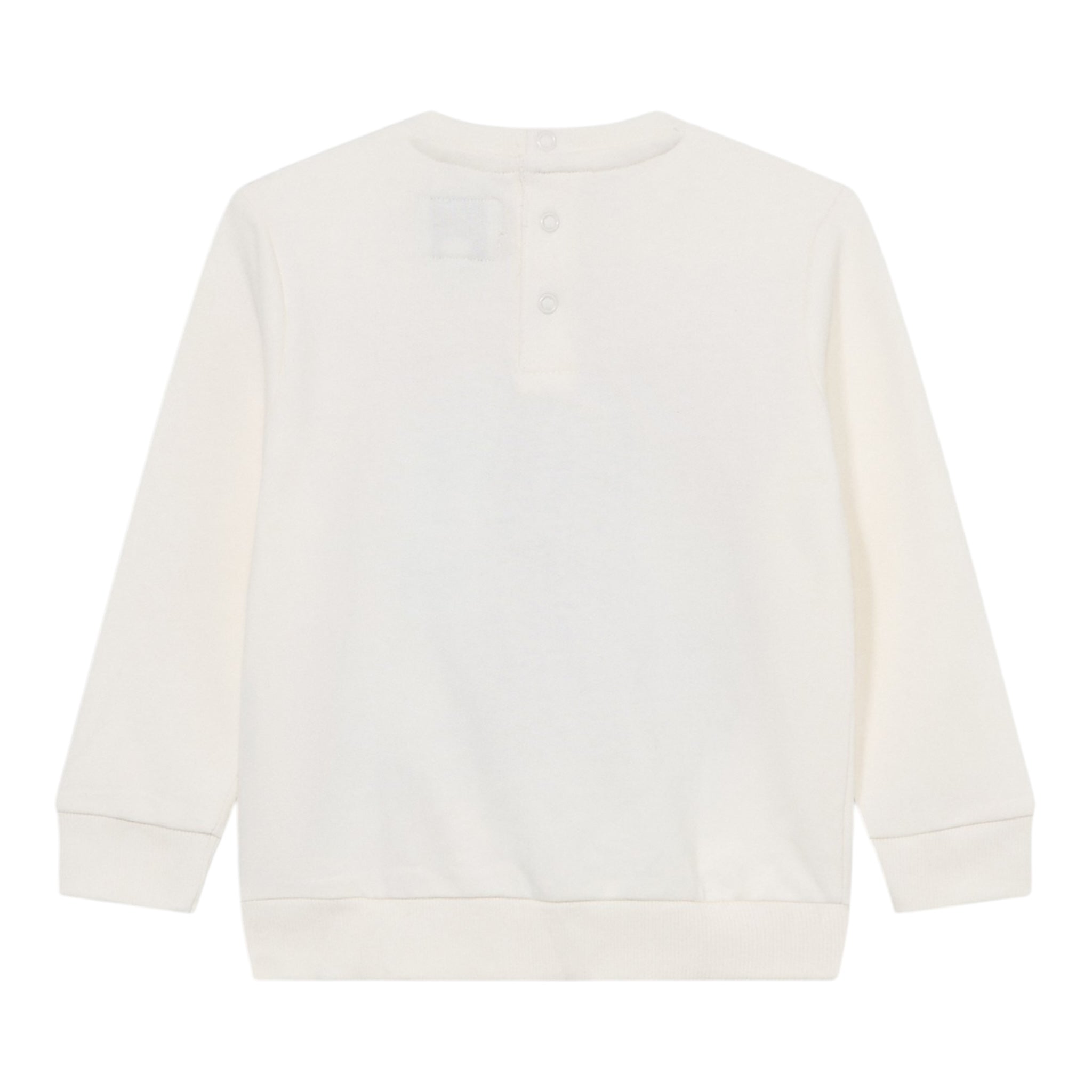 Guess Felpa Chiusa Girocollo Tinta Unita con Logo per Neonato H5RT01KAZD74 PANNA GUESS 