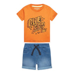 Guess Completo 2 Pezzi T-Shirt-Bermuda per Neonato I3GG01K8HM3 ARANCIONE GUESS 