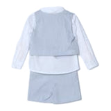 Guess Completo 3 Pezzi Camicia-Gilet-Bermuda per Neonato I3RG13WF7I0 AZZURRO GUESS 