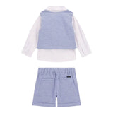 Guess Completo 4 Pezzi Camicia-Bermuda-Gilet-Papillions per Neonato I5RG21WF6P0 AZZURRO GUESS 
