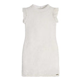 Guess Abito Tinta Unita con Ricami per Bambina J3GK14WFBD0 BIANCO GUESS 